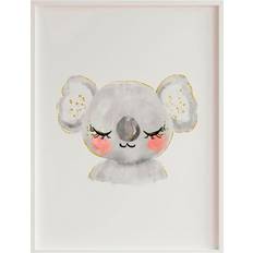 Tavla Crochett Koala White Framed Art 33x43cm