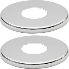 Pepte 2 x 26mm G3/4 Chrome Tap Shower Cover High Collar Steel