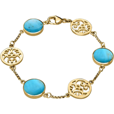 Gold - Women Bracelets C. W. Sellors Flore Filigree Bracelet - Gold/Turquoise