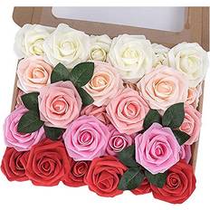 MACTING Artificial Rose Flowers Multicolour Decorative Item 30pcs