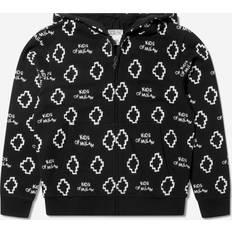 Marcelo Burlon Boys Cotton Logo Print Zip Up Top Yrs