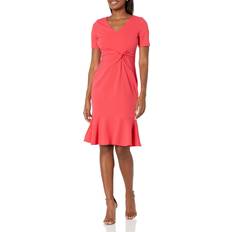 London Times Petite Twisted Sheath Dress Melon