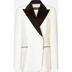 3XL Dresses Tedgum Double-breasted wool crepe jacket with tuxedo lapels