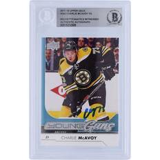 Upper Deck Charlie McAvoy Boston Bruins Autographed 2017-18 Young Guns #242 Fanatics Witnessed Authenticated Rookie Card