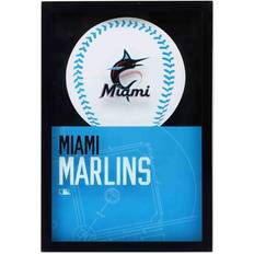 Open Road Brands Miami Marlins 12'' x 17'' Glass Framed Sign