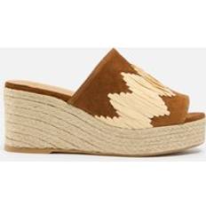 Castañer Women's Eleo Flatform Mules Cuero/Natural Brown