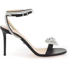 Mach & Mach Leather Sandals With Crystals