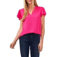 CeCe Flutter Sleeve V-neck Top