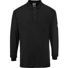 Work Tops Portwest Flame Resistant Anti-Static Long Sleeve Polo Shirt