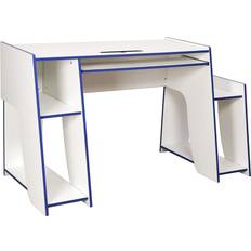 House & Homestyle Virtuoso Gaming Power On Blue/White Writing Desk 67x147cm