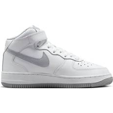 Nike Air Force 1 Mid LE GSV - White/White/Wolf Grey