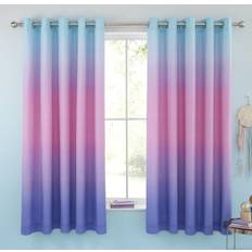 Blue Curtains Catherine Lansfield Ombre Rainbow Clouds 168x183cm
