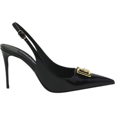 9.5 Heels & Pumps Dolce & Gabbana Polished Calfskin - Black