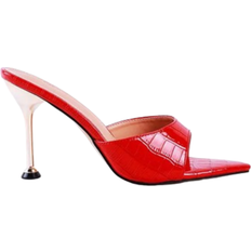 London Rag French Cut Croc Texture Patent - Red