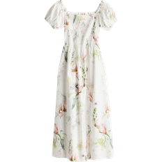 Florals - XL Dresses H&M Off the Shoulder Poplin Dress - White/Floral
