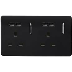 Black Electrical Outlets & Switches Trendi Switch ART-SKT213USBBK