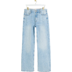 River Island High Waisted Relaxed Straight Leg Jeans - Blue