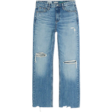 River Island Stove Pipe Straight Ripped Jeans - Blue