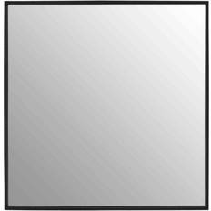 Premier Housewares Small Square Matte Black Wall Mirror 32x32