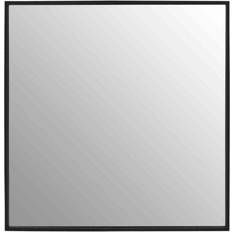 Square Wall Mirrors Premier Housewares Small Square Matte Black Wall Mirror 32x32cm