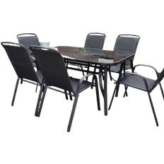 Patio Dining Sets Garden & Outdoor Furniture Outdoor Essentials Palma Air Tex Patio Dining Set, 1 Table incl. 6 Chairs