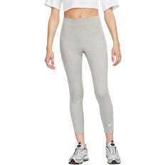 Cotton Leggings Nike Women's Sportswear Classic High-Waisted 7/8 Leggings - Dark Grey Heather/Sail