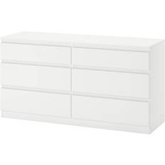 Shelves Furniture Ikea Kullen White Chest of Drawer 140x72cm