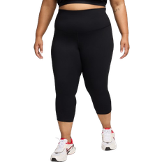 Nike One Women's High-Waisted Crop Leggings Plus Size - Black