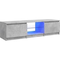 vidaXL 804296 Concrete Gray TV Bench 140x35.5cm