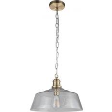 Highland Dunes Millar1 Antique Brass/Grey Pendant Lamp 38cm