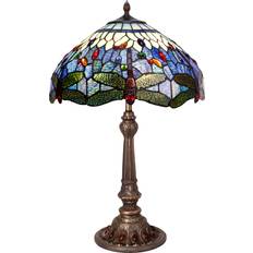 Viro Belle Epoque Blue Zinc Table Lamp 60cm