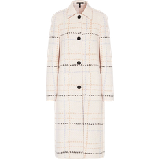 Marc Cain Classic Check Coat - Dark Cream