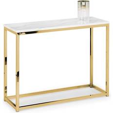 Gold Console Tables Julian Bowen Scala Gold/White Console Table 35x100cm