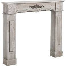 BigBuy Home Fireplace Fir White Shelf