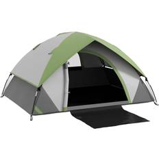 OutSunny 4-5 Man Camping Tent w/ Sewn-in Groundsheet, 3000mm Waterproof