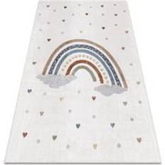 RUGSX Carpet bono 724 rainbow heart White