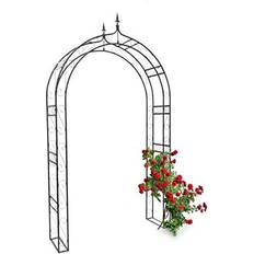 Metal Trellises Relaxdays Rose Arch, Climbing Plant Support Frame with