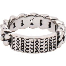 Marc Jacobs The Barcode Monogram ID Chain Ring - Silver