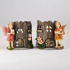 Plastic Candle Holders Happy Larry Fairy House Multicolor Candle Holder 16cm 2pcs