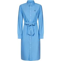 Polo Ralph Lauren M Dresses Polo Ralph Lauren Belted Cotton Oxford Shirt Dress - Light Blue