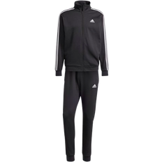 Adidas L - Men Jumpsuits & Overalls adidas Basic 3-Stripes Fleece Tracksuit - Black