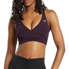 Gymshark Wrap Sports Bra - Plum Brown