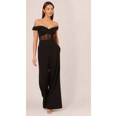 Clothing Adrianna Papell Knit Crepe Jumpsuit, Black