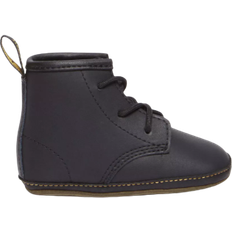 Best First Steps Children's Shoes Dr. Martens Newborn 1460 Auburn Leather Booties - Black