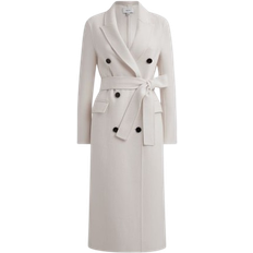 Reiss Arla Relaxed Wool Blend Blindseam Belted Coat - Cream