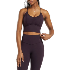 Gymshark Elevate Longline Sports Bra - Plum Brown