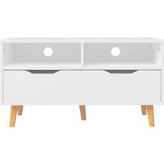 vidaXL 326777 White TV Bench 90x48.5cm