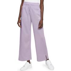 Purple Trousers Nike Women's Sportswear Phoenix Fleece High-Waisted Wide-Leg Tracksuit Bottoms - Violet Mist/Sail