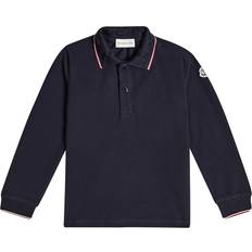 Moncler Tricolor Long Sleeve Polo Shirt - Navy Blue (I29548B000018496W778)