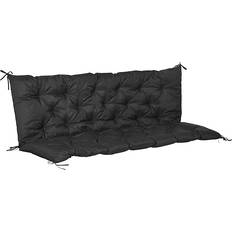 Cotton Chair Cushions OutSunny Bench Cushion Chair Cushions Black (98x150cm)